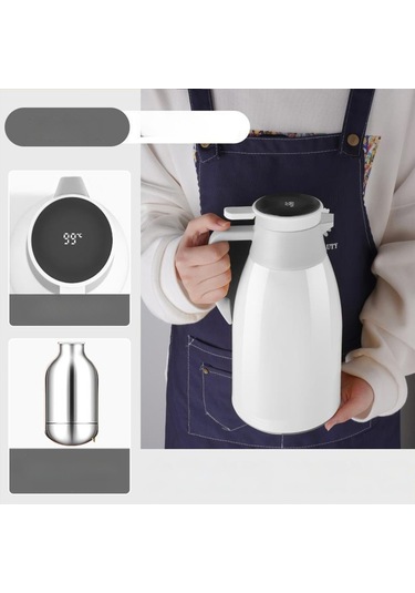 Nexus Mark 12-48 Saat Sıcaklık Koruyan Termos 80-50 C Beyaz Çelik Beyaz