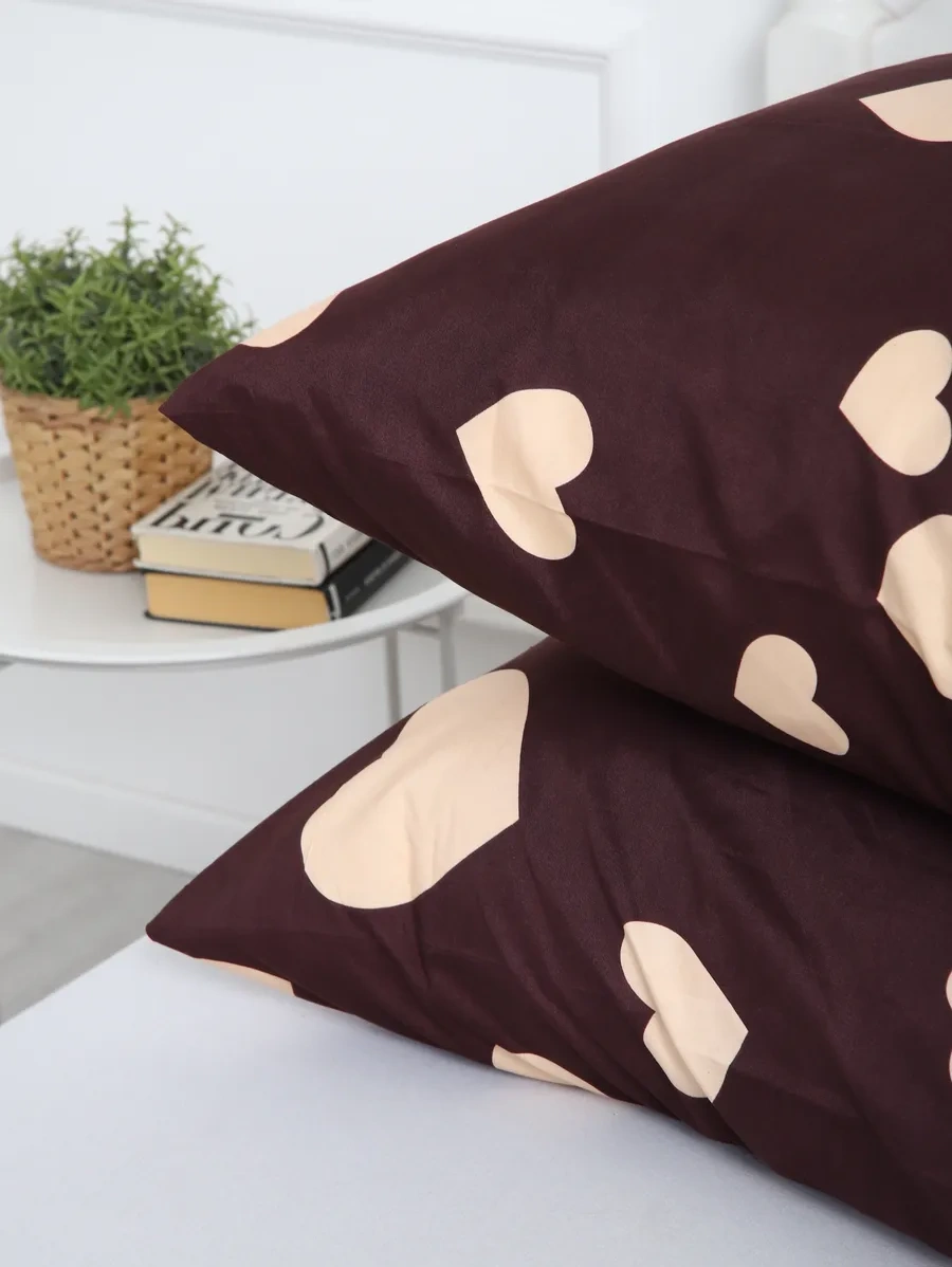 Inteteks Fermuarlı Yastık Kılıfları 70x70 2 Adet Polysaten 259024840 Kahverengi