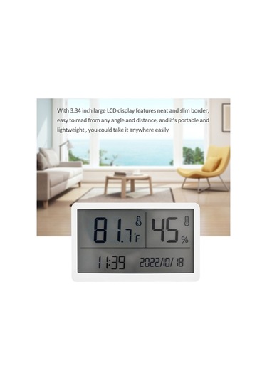 Ulzyvf Dijital Nem Ve Sıcaklık Ölçer - Ev, Sera, Şarap Mahzeni İçin Hassas 111 Karakterlik Higrometre Termometre