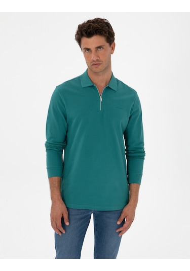 Pierre Cardin Erkek Zümrüt Sweatshirt 50314046-vr055 Zümrüt