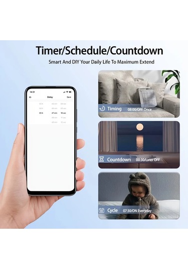 Xuweiwei Tuya Zigbee Tuya Akıllı Ev Mini Anahtar Modülü Wifi Zigbee 16a Sesle Kontrol Uyumlu Alexa Google Home Earu Elektrik 220v 240v