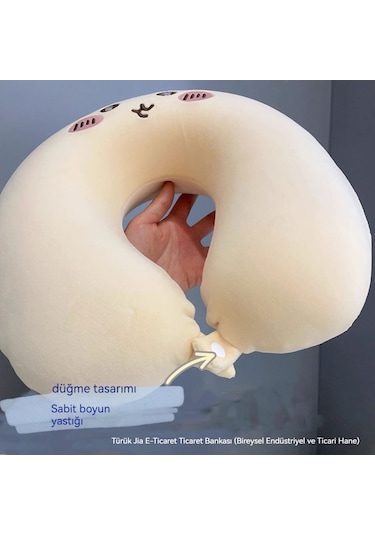 Karikatür Sevimli U-şekilli Yastık Boyun Desteği Servikal Yastık-