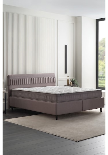 Yataş Bedding Sleep Balance Pro Yatak, Somni Baza, Nano Başlık Çift Kişilik 3'lü Set 150x200 - Kahverengi