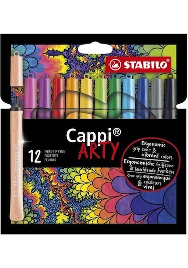 Stabilo 168/12-1-20 Cappi Arty Keçeli Boya Kalemi 12'li Çok Renkli