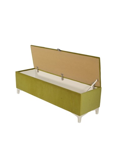 Vetra V2 Sandıklı Puf  Hardal Dilimli Model Sandıklı Bench Puf - Sandıklı Yatak Ucu Bankı