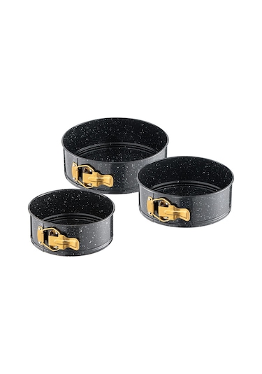 Emsan Circle 3'lü Kek Kalıbı Seti 16-18-20 Cm Kelepçeli