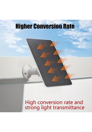 Dream011 Beyaz 7w Güvenlik Kamerası İçin Usb C Portlu 5v 7w Güneş Paneli Ip65 Su Geçirmez Ayarlanabilir Montaj