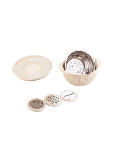 Savakan Kevgirli Karıştırma Kabı Çok Kullanımlı Mutfak Meyve Drenaj Sepeti Spagetti