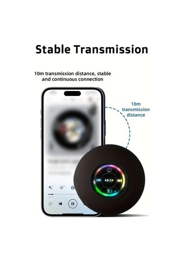 Zyzqstore Taşınabilir Kablosuz Bluetooth Hoparlör, Led Ipx4 Su Geçirmez, Gri Renkli, Küçük Boyutlu, Müzik Sevenler İçin