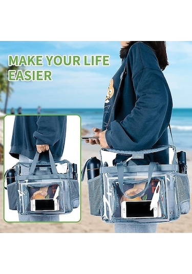 Didadodo Şeffaf Spor Çantası - Stadyum, Seyahat & Günlük Kullanım İçin Pratik 12x12x6 Cm Diğer