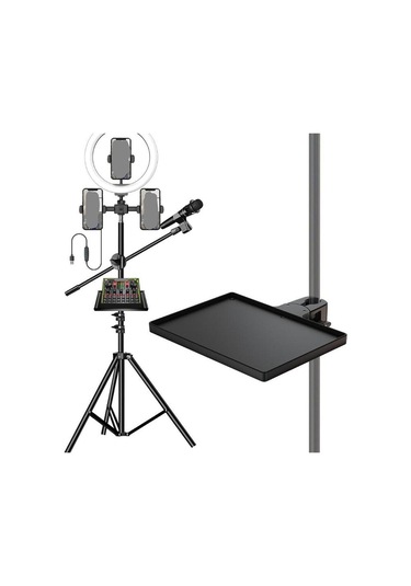 Homyl Mikrofon Standı Tepsi Tutucu Ses Telefon-tutucusu-olmadan