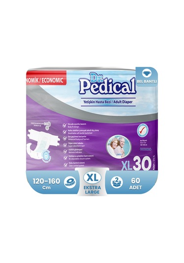 Dr.pedical Belbantlı Hasta Bezi Xl-extra Large 60 Adet XL