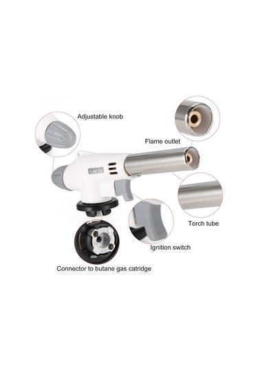 Ma Otomatik Elektronik Alev Tabancası Bütan Brülörleri Gaz Adaptörü Kaynak Gaz Meşalesi