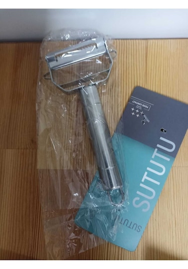 Metal Sebze Meyve Soyacak Doğrayıcı Jülyen Bıçağı Metalik