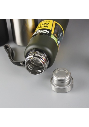 Ulzyvf Yeşil Renkli Çift Katmanlı Paslanmaz Çelik Termos - Sıcak/soğuk İçecekler İçin 500/750/1000ml Kapasite Yeşil