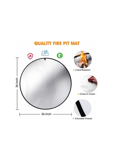 Neevoyu Islak Isıya Dayanıklı Fiberglas Barbekü Ateş Matı - Dış Mekan, Mutfak Kullanıma Uygun, Kolay Temizlenir Çok Renkli