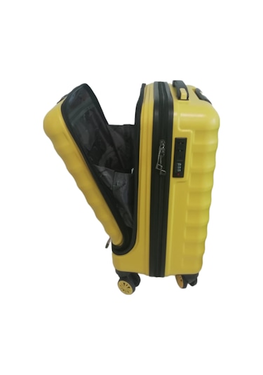 Vegmann Wave Laptop Bölmeli Sarı Kabin Boy Valiz Sarı