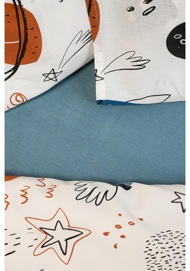 Cotton Collection %100 Pamuk Bebek Nevresim Takımı Space