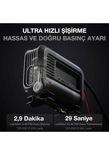 Noco Aır15 12volt 80 Psı Ayarlanabilir Dijital Basınç Göstergeli Profesyonel Lastik Şişirme Pompası
