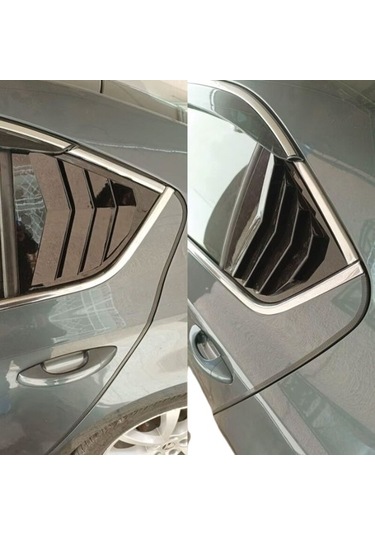 Skoda Octavia Kelebek Cam Kaplama Vizörü Parlak Siyah