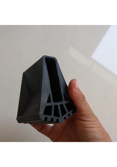 Homyl 2x Merdiven Ayak Örtüsü Kaymaz Teleskopik Siyah