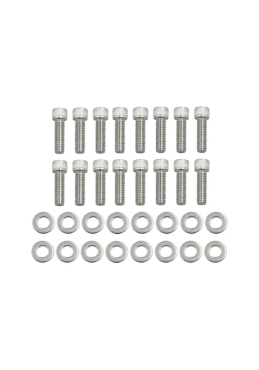 Bbc Emme Manifoldu Cıvataları Paslanmaz Çelik Takımı Chevy Gm 396 402 Gümüş