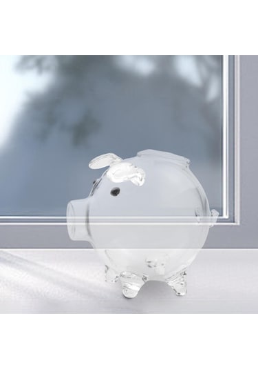 Dolıty Cam Kumbara Yılbaşı Doğum Günü Tasarruf Nakit Için 13,5cmx10,5cm