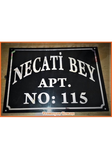 Isme Özel Pleksi Apartman Isimliği - Dilediğiniz Renkte Ve Ölçüde
