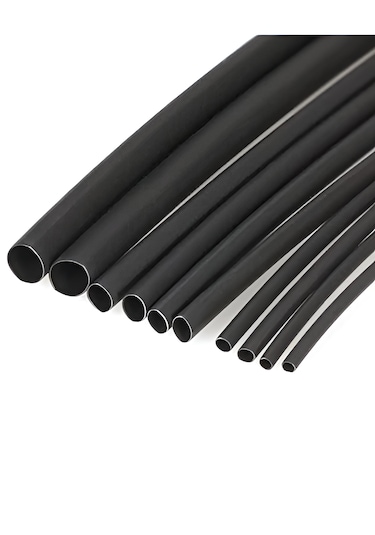 1 Metre 9,5mm Siyah Isı İle Daralan Makaron Kablo Izolasyon.