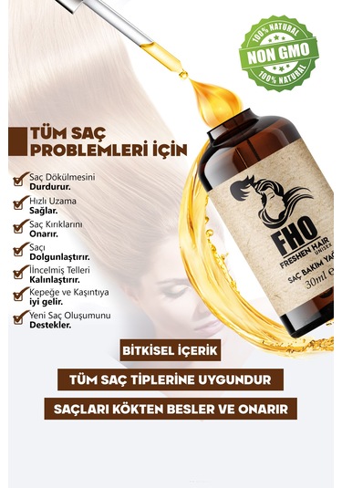 Freshen Hair Dökülme Karşıtı Bitkisel Saç Bakım Serumu 2 x 30 ML