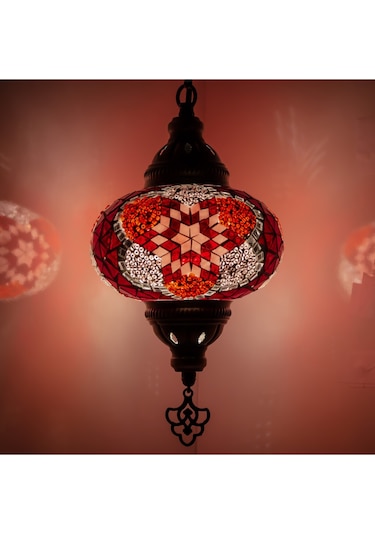 Mozaik Avize Ev Balkon Bahçe Tersa İçin Dekoratif Lamba Renkli