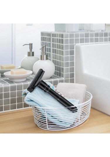 Valkyrie Metal Ayarlanabilir Manuel Geleneksel Tıraş Bıçağı Siyah + Jilet 5'li