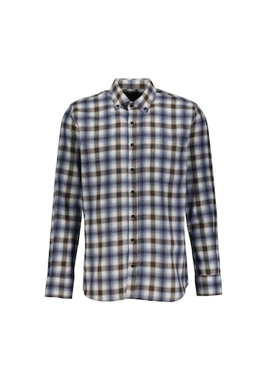 Finesuits Erkek Flanel Gömlek 2422204011.flcdr Kahve