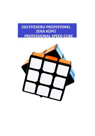 3x3x3 Professıonal Speed Cube Stıckerlı - Stıckerlı Profesyonel Rubik Zeka Sabır Küpü