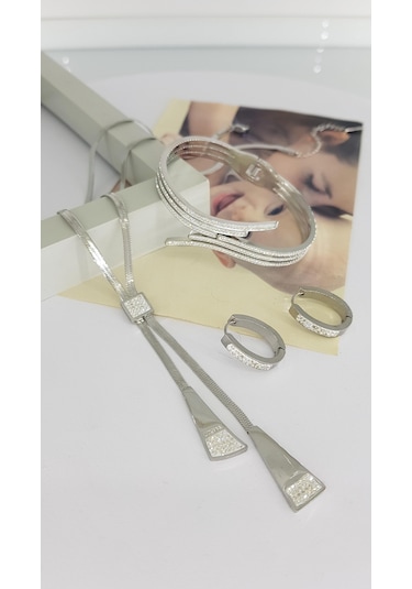 Sones Çelik Takı Setleri Sns500273 Gümüş - Rose Gold