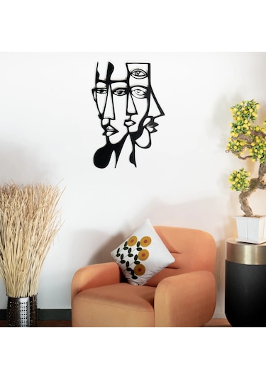 Picasso Yüzler Metal Duvar Tablosu Modern Duvar Dekorasyonu