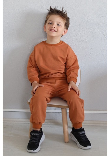 Babywom Basic Mevsimlik Eşofman Takımı- Kahverengi