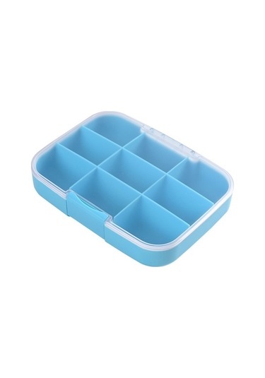 Dancemonkey Büyük Kapasiteli Dokuz Izgaralı Hap Kutusu, Haftada 7 Gün Siyah Su Geçirmez İlaç Kutusu Çok Renkli