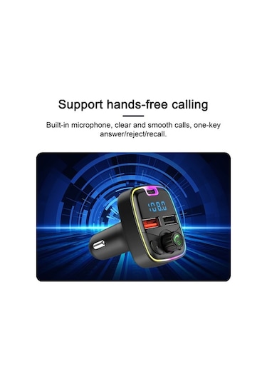 Pazly Ve Usb Suofeng Şarj Özellikli Müzik, Mp3 Kablosuz Hands-free Çift Çalar Bluetooth Arama Araç - Qa