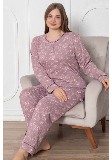 Alimer Kadın Gülkurusu Bisiklet Yaka Büyük Beden Pijama Tkm 2786b Gülkurusu Alimer Kadın Gülkurusu Bisiklet Yaka Büyük Beden Pijama Tkm 2786b Gülkurusu