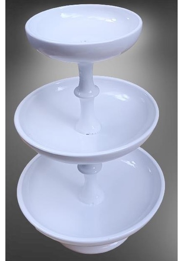 Hobi Adn Dekoratif Kuruyemiş Meyve Sunumluk Ahşap Mdf Beyaz Lake Boya El Yapım