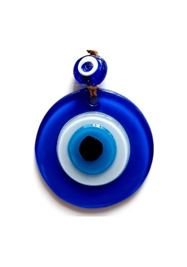 Nazar Boncuklu Mavi Renk Mini Duvar Süsü Dekoratif Hediyelik Cam Eşya 02-10mm 5yards