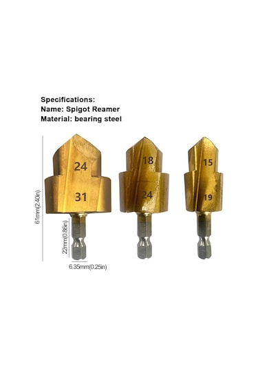 Geeroyoo Ppr Boru Genişletme Matkabı - 6.35mm Şaft Çapı, Yüksek Hassasiyetli Kesme Ve Kolay Talaş Çıkarma Özelliği İle Profesyonel Kullanım