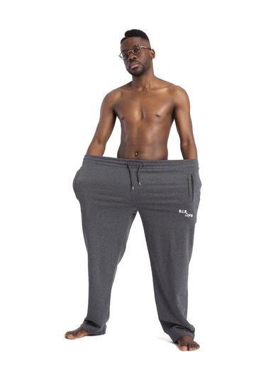 Büyük Beden Erkek Eşofman Altı Cepli Fermuarlı Blr-08- Füme