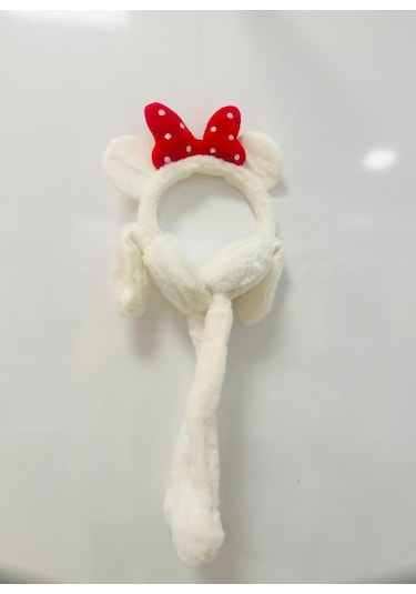 Gala Sesli Harektli Mıckey Mause Çocuk Peluş Kulaklık Krem