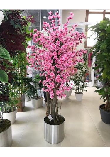 Dekoratif Yapay Pembe Bahar Dalı Ağacı