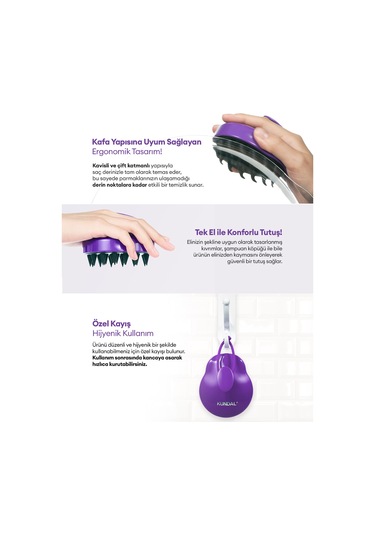 Saç Derisi Masaj Tarağı Kundal Shampoo Brush