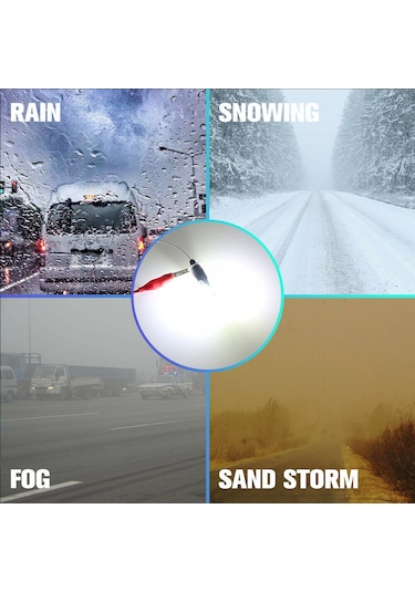 Youmex H3 12 Led 6000-6500k Beyaz Araba Fari Işığı, 12v Dc, 3030 Smd Çip, 2 Adet Paket