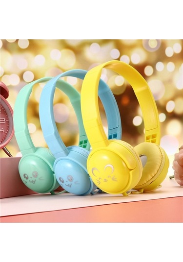 Fastbuy J18 Model Mavi Kablolu Kulaküstü Kulaklık - 40mm Hoparlörlü, 3.5mm Plug, Mikrofonlu, Tepki Kontrolü, Derin Ses, Yükse