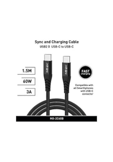 Minix Mx-2c60w Usb-c To Usb-c 150cm Siyah Kablo